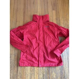 Marmot Jacket Mens Large Red Nylon Lined Lightweight Hiking Windbreaker G41200